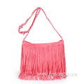 Hippie Leather Suede Women Hobo Sling Shoulder Bags Crossbody Messenger Handbag Fringe Tassel Bag